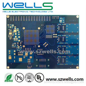 8 Layer PCB, Blue Soldermask PCB, Immersion Gold Finishing